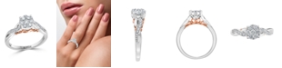 EFFY Collection Effy Diamond Ring (3/8 ct. t.w.) in 14k Rose and White Gold